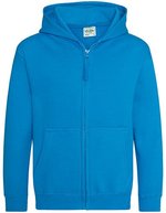 Just Hoods Kapuzen-Sweatjacke für Kinder mit Reißverschluss, Kelly Green 3/4 (XS), JH050K – Zaffiro Blu