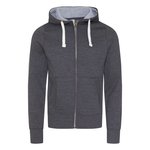 Just Hoods Chunky Zoodie mit YKK-Reißverschluss, Charcoal (Heather) S, JH052 – Bild 3