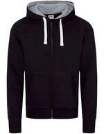 Just Hoods Chunky Zoodie mit YKK-Reißverschluss, Charcoal (Heather) S, JH052 – Jet Black