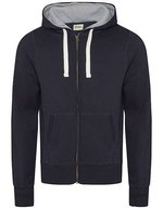Just Hoods Chunky Zoodie mit YKK-Reißverschluss, Charcoal (Heather) S, JH052 – New French Navy