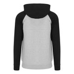 Just Hoods Baseball Zoodie mit Raglan-Ärmeln, Charcoal (Heather)/Jet Black S, JH063 – Bild 4