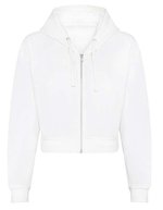 Just Hoods Cropped Zoodie mit Reißverschluss für Damen, Arctic White XS, JH065 – Bild 1