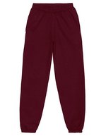 Just Hoods College Cuffed Jogpants aus Baumwolle – Burgundy