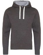 Just Hoods Chunky Hoodie mit doppellagiger Kapuze, Charcoal (Heather) XS, JH100 – Bild 2