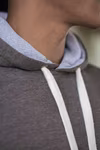 Just Hoods Chunky Hoodie with Double-Layer Hood, Oxford Navy XS, JH100 – image 5