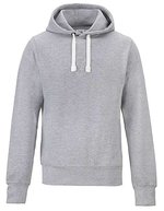 Just Hoods Chunky Hoodie mit doppellagiger Kapuze, Charcoal (Heather) XS, JH100 – Melange Grigio