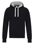Just Hoods Chunky Hoodie mit doppellagiger Kapuze, Jet Black XL, JH100 – Bild 2