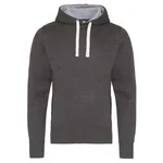 Just Hoods Chunky Hoodie mit doppellagiger Kapuze, Jet Black XL, JH100 – Bild 3