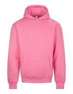 Just Hoods Heavyweight Oversize Hoodie mit Kapuze, Heather Grey S, JH120 – Bubblegum Pink
