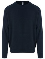 Just Hoods Graduate Heavyweight Sweatshirt mit Raglanärmeln, Arctic White XS, JH130 – New French Navy