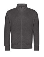 Just Hoods Campus Full Zip Sweatshirt mit Reißverschluss, Charcoal S, JH147 – Bild 2