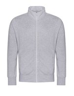 Just Hoods Campus Full Zip Sweatshirt mit Reißverschluss, Charcoal S, JH147 – Chine Gris