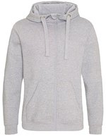 Just Hoods Graduate Heavyweight Zoodie mit Kängurutasche in, Jet Black XL, JH150 – Heather Grey