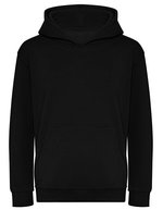 Just Hoods Bio-Baumwoll Hoodie mit Kängurutasche für Kinder – Deep Black