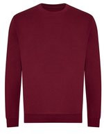 Just Hoods Bio-Baumwoll-Sweatshirt mit Rundhalsausschnitt, Arctic White XS, JH230 – Bordeaux