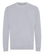Just Hoods Bio-Baumwoll-Sweatshirt mit Rundhalsausschnitt, Arctic White XS, JH230 – Chine Gris