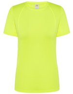 JHK Sport T-Shirt Damen, taillierter Schnitt – Gold Fluor