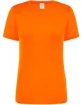 JHK Sport T-Shirt Damen, taillierter Schnitt, Silver L, JHK101 – Orange Fluor