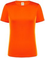 JHK Sport T-Shirt Damen, taillierter Schnitt, Black M, JHK101 – Orange