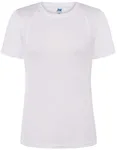 JHK Sport T-Shirt Damen, taillierter Schnitt, Silver L, JHK101 – White