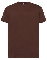 JHK Regular T-Shirt aus 100% Baumwolle, White XS, JHK150 – Chocolate