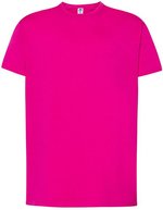JHK Regular T-Shirt aus 100% Baumwolle, White XS, JHK150 – Fuchsia