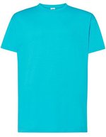 JHK Regular T-Shirt aus 100% Baumwolle, White XS, JHK150 – Turquoise