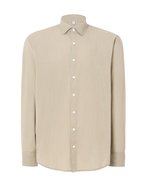 JHK Flammgarn-Baumwolle Langarm-Hemd Camisa Tulum, Brown S, JHK200 – Bild 3