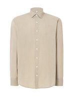 JHK Flammgarn-Baumwolle Langarm-Hemd Camisa Tulum – Brown