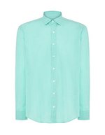 JHK Flammgarn-Baumwolle Langarm-Hemd Camisa Tulum – Mint Green