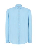JHK Flammgarn-Baumwolle Langarm-Hemd Camisa Tulum – Sky
