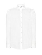 JHK Flammgarn-Baumwolle Langarm-Hemd Camisa Tulum – White