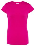 JHK Slim Fit Premium T-Shirt Baumwolle für Damen – Fuchsia