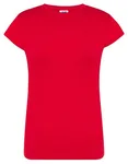 JHK Slim Fit Premium T-Shirt Baumwolle für Damen, Fuchsia XL, JHK240 – Red