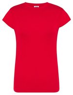 JHK Slim Fit Premium T-Shirt Baumwolle für Damen, Black S, JHK240 – Red