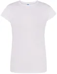 JHK Slim Fit Premium T-Shirt Baumwolle für Damen, Fuchsia XL, JHK240 – White