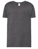 JHK Urbanes V-Ausschnitt T-Shirt Slim-Fit – Charcoal Heather