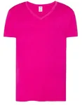 JHK Urbanes V-Ausschnitt T-Shirt Slim-Fit, Bottle Green Heather XXL, JHK270 – Fuchsia