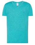 JHK Urbanes V-Ausschnitt T-Shirt Slim-Fit, Bottle Green Heather XXL, JHK270 – Turquoise Heather