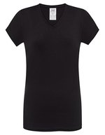 JHK T-Shirt V-Ausschnitt Sicilia für Damen – Black