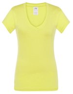 JHK T-Shirt V-Ausschnitt Sicilia für Damen, White S, JHK271 – Pistachio