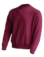 JHK Crew Neck Sweatshirt aus Baumwolle-Polyester – Burgundy