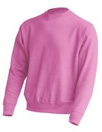 JHK Crew Neck Sweatshirt aus Baumwolle-Polyester, Ash Melange L, JHK320 – Pink
