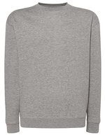JHK Baumwoll-Polyester Sweatshirt mit Rundhalsausschnitt, Black XS, JHK321 – Grey Melange