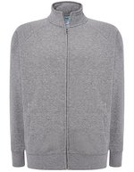 JHK Full-Zip Sweatshirt mit Raglanärmeln – Grey Melange