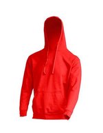 JHK Ocean Kangaroo Kapuzensweatshirt mit Tasche, Ash Melange XS, JHK420 – Red