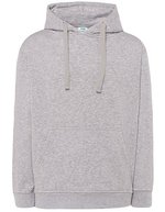JHK Kapuzen-Sweatshirt mit Kängurutasche – Ash Melange