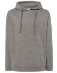 JHK Kapuzen-Sweatshirt mit Kängurutasche, Ash Melange XL, JHK421 – Grey Melange