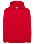 JHK Kapuzen-Sweatshirt mit Kängurutasche, Ash Melange XL, JHK421 – Red