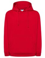 JHK Kapuzen-Sweatshirt mit Kängurutasche, Ash Melange XS, JHK421 – Rosso